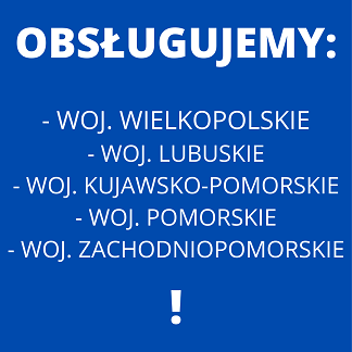 obszar obsługi - lista województw